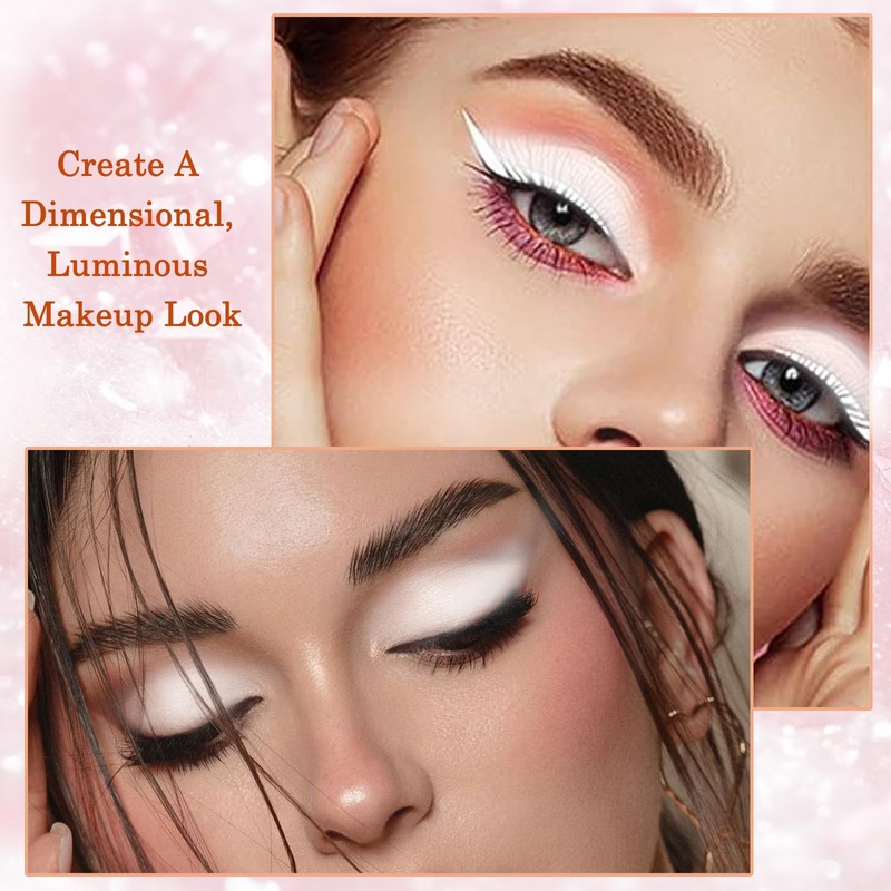 Matte Pure White Eyeshadow – High Pigment Cool-Tone Single Shade