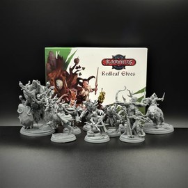 Titan Forge Bloodfields - Redleaf Elves Army Pack | Dedicated for Bloodfields Fantasy Tabletop Skirmish Wargame | Set of 9 Miniatures | 32 mm Scale | Age 14+