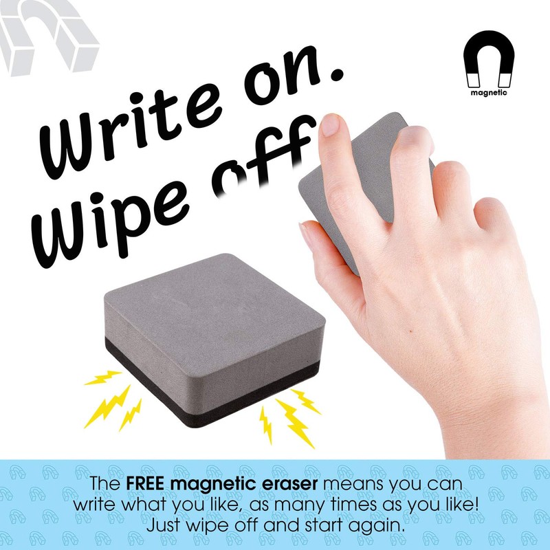 TMS A4 Magnetic Weekly Planner and Organiser | Customisable Whiteboard