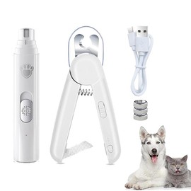 Summer Pet Nail Trimmer Set, 1 Set Pet Nail Trimmer, Usb Rechargeable Pet Nail Care Tools, Pet Nail Care Tool for Dogs & Cats, Cat Grooming Tool, Dog Grooming Tools