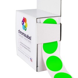 ChromaLabel 1 Inch Permanent Round Target Pasters for Shooting and Marksmanship, 1000 per Dispenser Box
