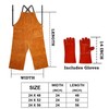 ANTAITHER Leather Welding Apron Split Leg, Heavy Duty Work Pants,