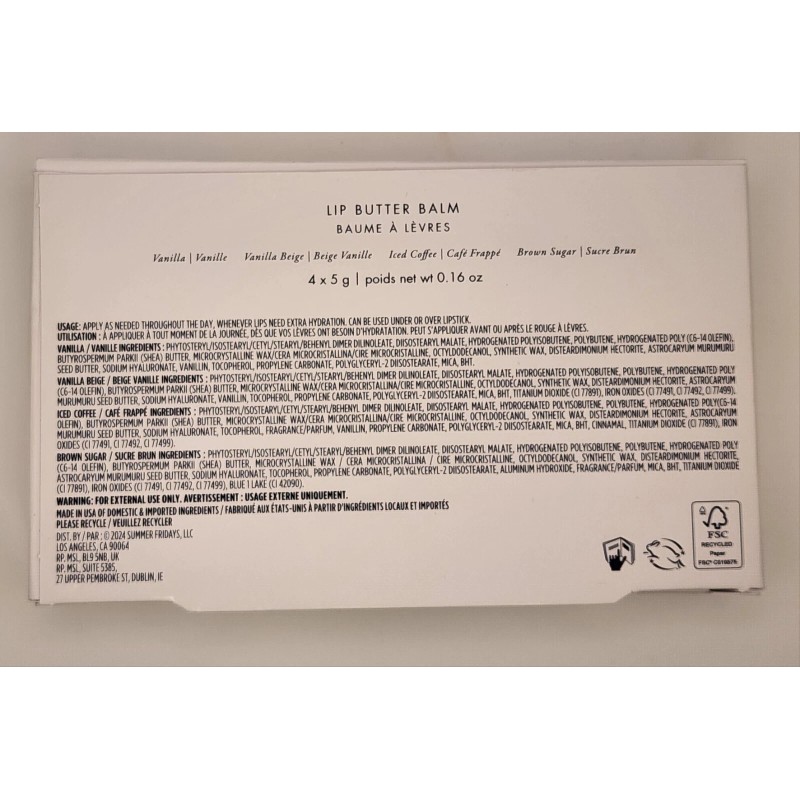 SUMMER FRIDAYS The Mini Neutrals Lip Butter Balm 4pc Set