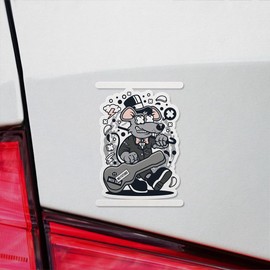 Decal Stickers of Rat Guitar Premium Indoor (No Waterproof) Vinyl Decal Stickers for Laptop Phone Accessory Helmet Car Window Mug Tuber Cup Door Wall Decoration - USCVER3f70960BL0124