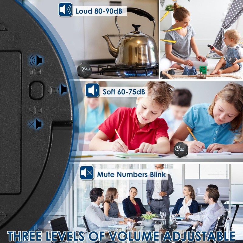 Digital Kitchen Timer Magnetic Timer 200 Minute Countdown Count Up