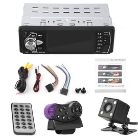 Bluetooth 4.1 inch Car MP5 Player HD Video Player for Car Remote Control MP5 AUX USB with Remote Control (with Camera)