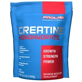 ProLab Nutrition Creatine Monohydrate Micronized Powder 1000G, Pure Creatine for Muscle Strength, Power & Endurance, Fast Absorbing, Unflavored, 5000mg Per Serv (5g) (200 Servings)