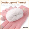 CAOZITOU Womens Winter Gloves,Thermal Touch Screen Knitted Gloves with Soft