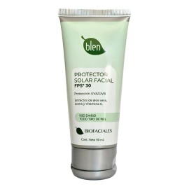 Protector Solar Facial Áloe Vera Avena Vitamina Blen