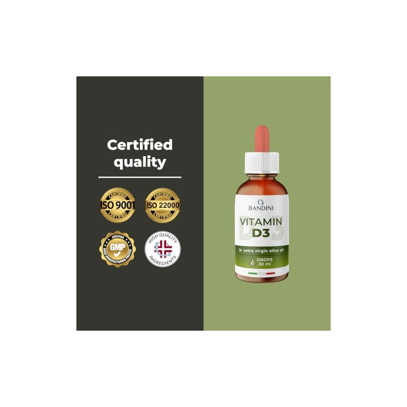 Bandini® Vitamin D3 Drops - 2000 IU per Drop |
