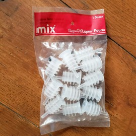(12) Cap-On Pour Spouts Professional Speed Measuring Bartender Liquor Bottle Top