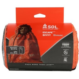 SOL 14089-1 Vivisak New Escape Vivi Orange Breathable Sleeping Bag for Disaster Preparedness Bivouac Emergency Storage