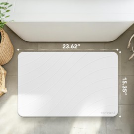 Luxury Diatomite Stone Bath Mat - Elegant and Modern Design, Quick Absorbent Bathroom Mat with Eco-Friendly Material - Premium Non-Slip Shower Mat for Ultimate Comfort and Safety Sandstone