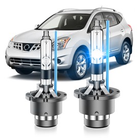 SENROBO Suitable for Nissan 2008-2013 Rogue 2002-2009 Altima D2R HID Xenon Headlight Bulbs, 350% Brightness, Low Beam Light Bulb, 8000K White Blue, Plug and Play, Pack of 2