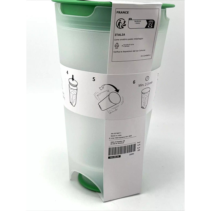 IKEA New Ikea UPPFYLLD Salad shaker with strainer, bright green/clear,