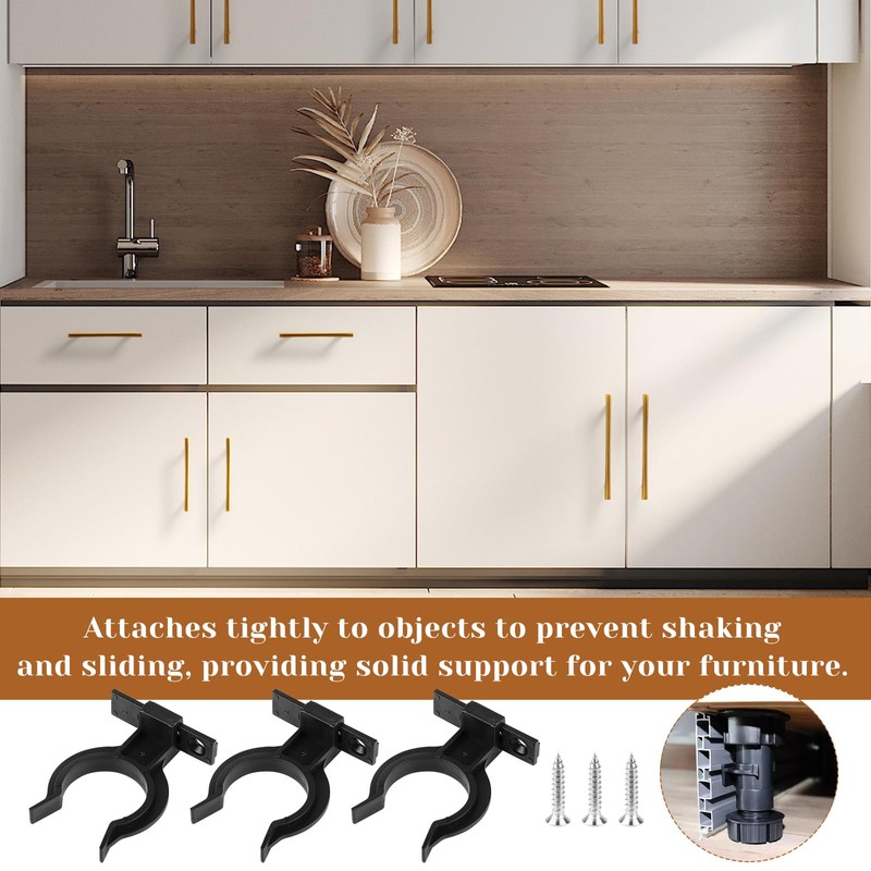 Pack of 14 Kitchen Pedestal Mounting Clips, Skirting Board Clips