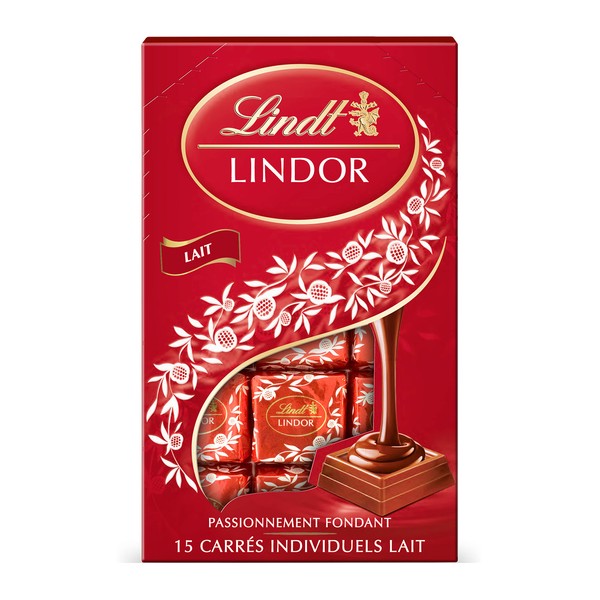 Lindt - Lindor Individual Squares - Milk Chocolate - Fondant Heart, 145 g