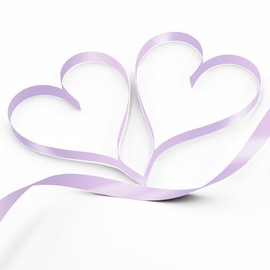 Valentine Ribbon Purple Ribbon Light Purple Ribbon for Gift Wrapping 3/8 in 25 Yards Wired Ribbon for Thanksgiving Silk Ribbon Craft Ribbon Wedding Party Valentine's Day Decoration Flower Bouquet