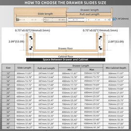 AOLISHENG 1 Pair Heavy Duty Locking Drawer Slides 12 14 16 18 20 22 24 26 28 30 32 34 36 38 40 Inch 250 lb Load Capacity Side Mount Full Extension Ball Bearing Industrial Rail Tool Box Runner