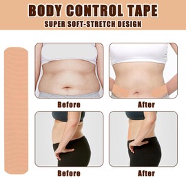 30 Pcs Tummy Tape for Flat Stomach,Instalift Tape for Thigh Legs, Body Shaping, Hypoallergenic, No Residue,For Backless Dresses, Wedding, Pregnancy, Sagging Skin