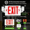 GRUENLICH LED Combo Exit Sign, Emergency Light with 2 Adjustable