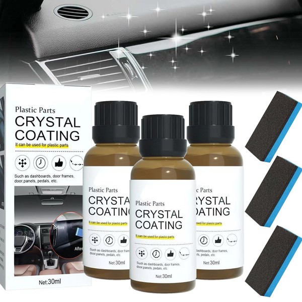 3 Pcs Crystal Coating for Car Plastic Parts, 2025 New