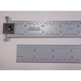 PEC 162-H12 12" 16R Grad Adjustable Hook Rule