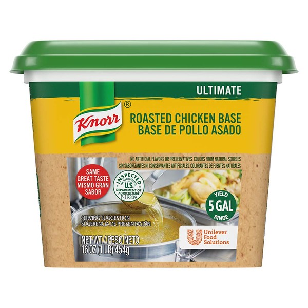 Knorr Professional Ultimate Chicken Stock Base Gluten Free, No Artificial Flavors or Preservatives, No added MSG, Colors from Natural Sources, 1 lb, Pack of 6