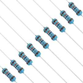 PATIKIL 120pcs 1/4W (0.25 Watt) Metal Film Fixing Resistors Kit 1% Tolerance Resistance Multiple Options DIY Electronics Projects Computer TV Circuit Board
