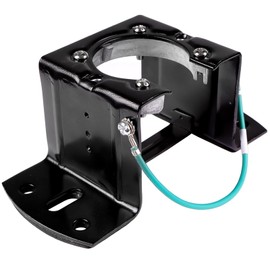 Ceiling Fan Mounting Bracket,AICWIOO Carbon Steel Sloped Cathedral Ceiling Canopy Bracket for Living Room,Outdoor Patio,or Porch with Grounding Wire(Black)