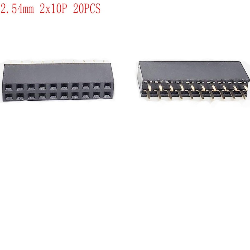 2.54mm 2 x 10Pin Female Socket Pin Header 10P Straight