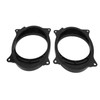 2pcs 6.5inch Black Door Speaker Adapter Spacer Rings with 2