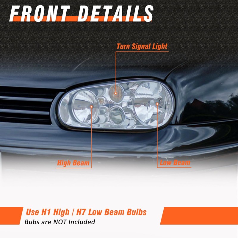 AXLAHA Headlight Assembly for 1999 2000 2001 2002 2003 2004