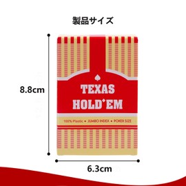 Coehaopike Texas Holdem Playing Cards Set of 2, Plastic, 100% Plastic PVC, Flexible, Abrasion Resistant, Durable, Waterproof, Washable (Blue + Red)