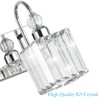 Ralbay Chrome Crystal Bathroom Vanity Light - 3-Lights, 24" Modern