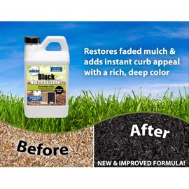 MulchWorx Black Mulch Color Concentrate - 5,600 Sq. Ft. - Pure Midnight Black Mulch Dye Spray