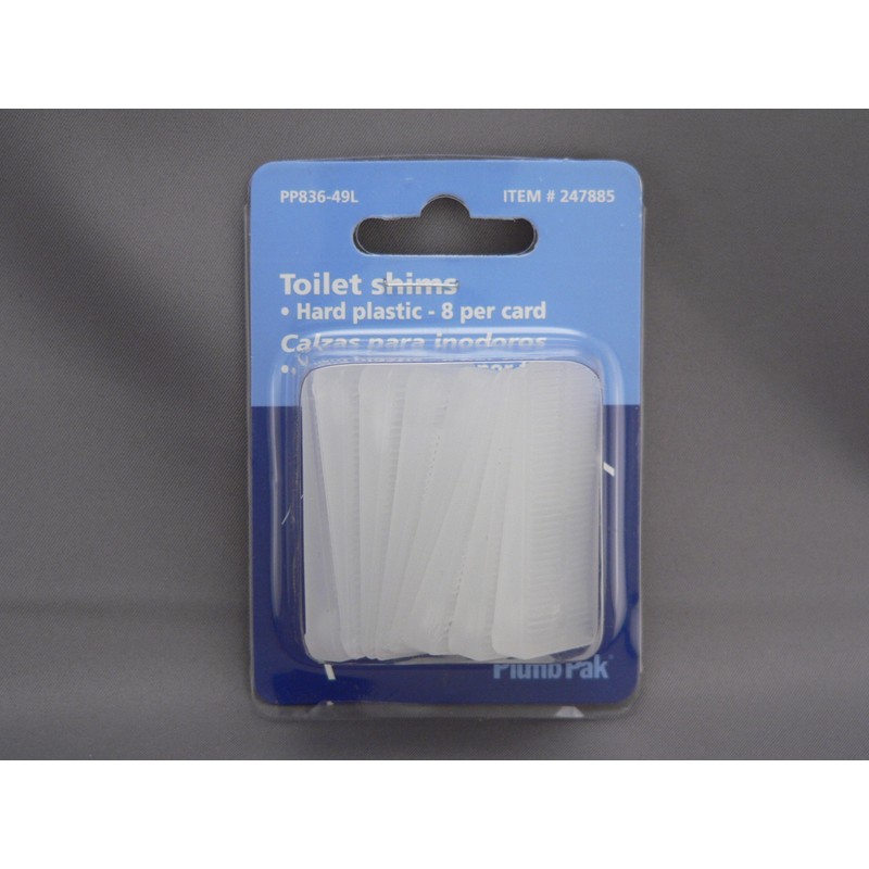 Plumb Pak PP836-49L Toilet Shims, Nylon, Soft White, 8 Sets