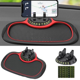 Multifunction Car Anti-Slip Mat with Auto Phone Holder and Extra Large Pad for Phones, Keys, Gadgets