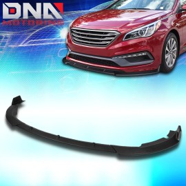 DNA Motoring For 2015-2017 Sonata 3Pc Front Bumper Lip STP-Style Spoiler Splitter Matte Black
