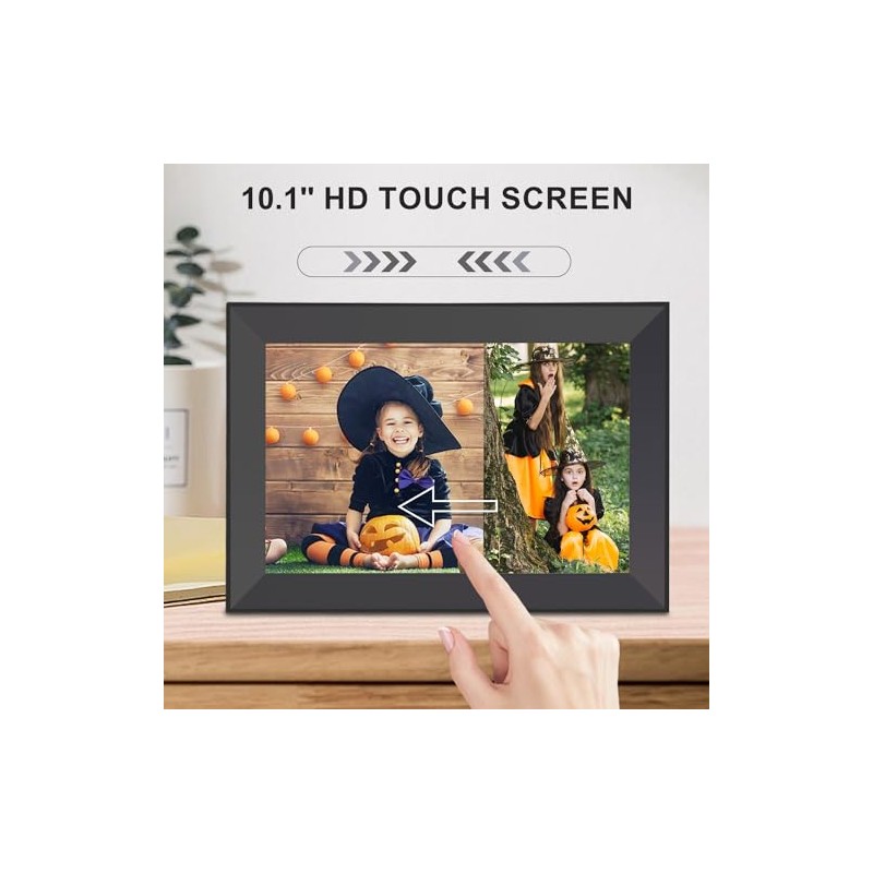 Hesmor Frameo Digital Photo Frame WiFi, 10.1 Inch Frameo Digital