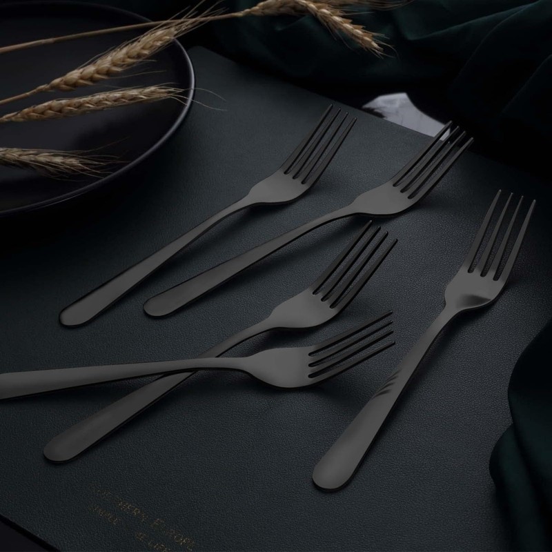Unokit 24-Piece Stainless Steel Dinner Forks Silverware - 8 Inch