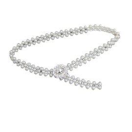 FAIRYGATE Womens Belt Chain Pear Women's Skinny Elastic Stretch Retro Waistband for Dress Acrylic Belts A6523