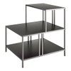 Henn&Hart 20" Wide Rectangular Side Table in Gunmetal Gray, Table