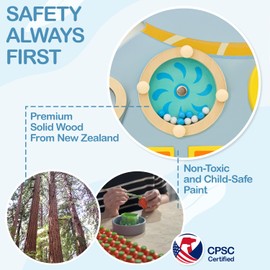 Monläurd® Wooden Koala Sensory Wall Toy, Busy Board for Toddlers, Montessori Sensory Wall Panel for Kids, Ideal for Classroom, Playroom & Daycare, Wall Activity Board