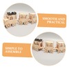 Kisangel Wooden Train Construction Kit DIY Puzzle for Unfinished Wood