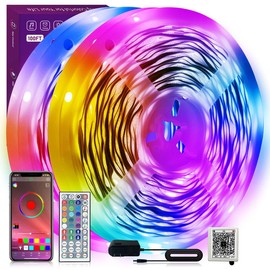 LED Lights for Bedroom 100ft 50ft LED Strip Lights Bluetooth Music Sync Color Changing LED Light Strip with Remote and App Control, LED Lights for Room Decor, Party Home Decor Decorative:_100ft/30m