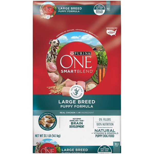 Purina ONE Natural, High Protein, Large Breed Dry Puppy Food, +Plus Large Breed Formula - 31.1 lb. Bag
