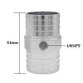 JoyTube - Adaptador de manguera de radiador de 1-1/4 pulgadas con puerto NPT de 1/8 pulgadas, acoplador de empalme, intercambiador de enfriador, calentador de reparación, conector de manguera de reparación de líquido de agua, aire aluminio
