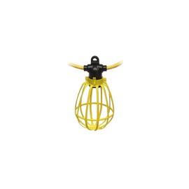 Southwire 7145SW Temporary String Light; 14/2 SJTW; 15-Amp Standard; Plastic Guard; Without Plug & Connector; 100-Foot;yellow