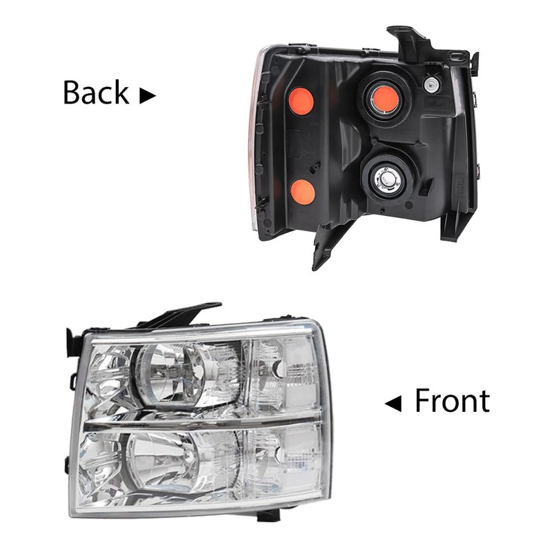 G-PLUS Headlights, Compatible with 2007-2013 Chevy Silverado 1500/2007-2014 Silverado 2500